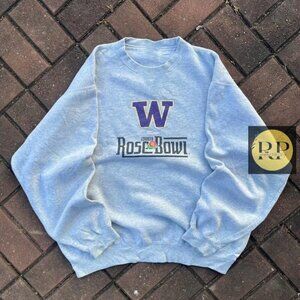 washington huskies Rosebowl 2001 Big Logo Printed Pullover NFL sweatshirt shirt